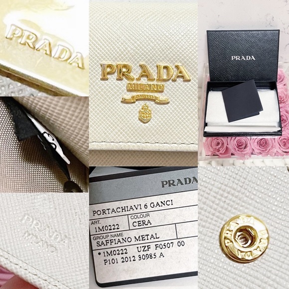 Authentic Prada Cera Portachiavi 6 Key Saffiano Leather Holder / Wallet - Picture 14 of 14